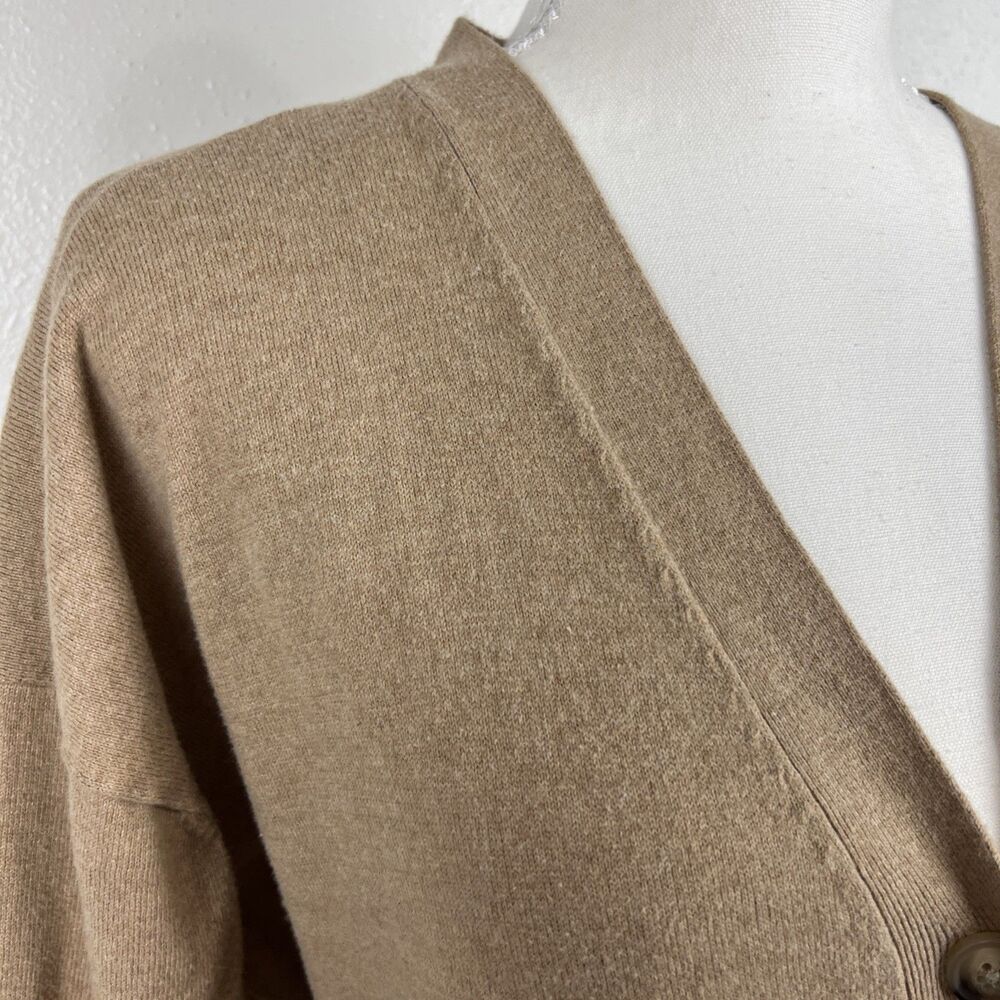 Cabi Sweater Women Small Camel Brown Button Up B-Side Cardigan Cotton Style 3711 - Picture 7 of 14